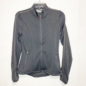 NWOT Athleta Jacket Womens XXS Gray Full Zip Long Sleeve Running Yoga Stretch